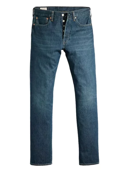 Дънки straight leg Levi's® с висока талия синьо
