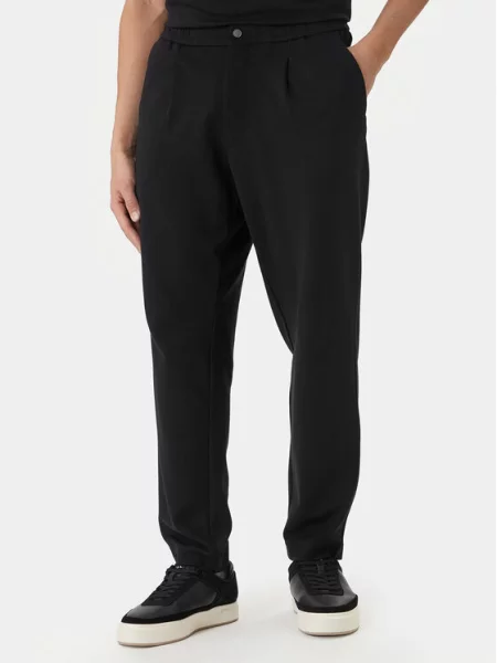 Calvin Klein Παντελόνι υφασμάτινο Tapered Fit μαύρο
