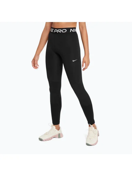 Dětské legíny Nike Pro Dri-FIT black/white bílé