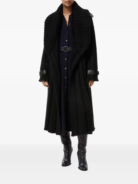 Palton Burberry de lână negru