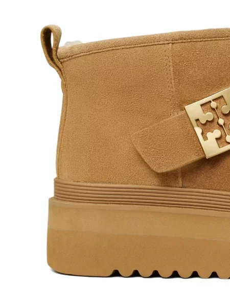 Botine Tory Burch cu platformă din piele de oaie