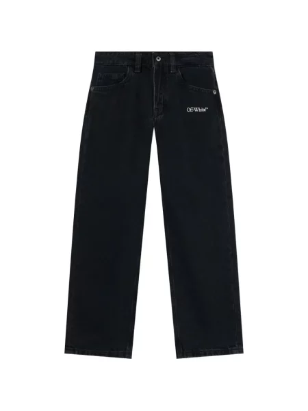 Jeansy straight leg dziecięce Off-white białe