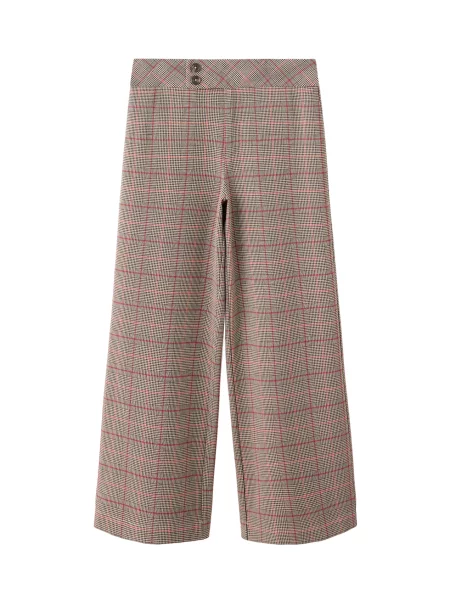 MANGO KIDS Pantaloni PRINEO maro mokka / roșu negru