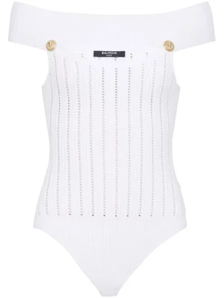 Body Balmain tricotate alb