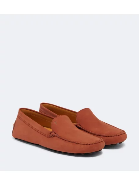 Pantofi loafer Tod's din piele de căprioară maro