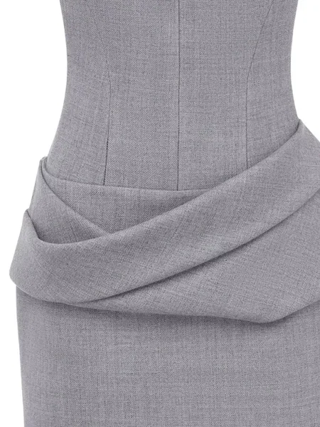 Rochie mini Alex Perry drapată de costum gri