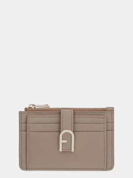 Кожен портфейл Furla кафяво