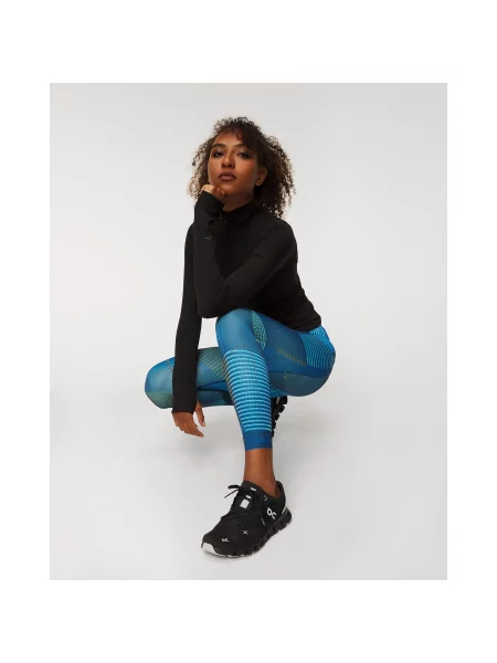 Dámske bežecké legíny Brooks Method Tight motion print modrá