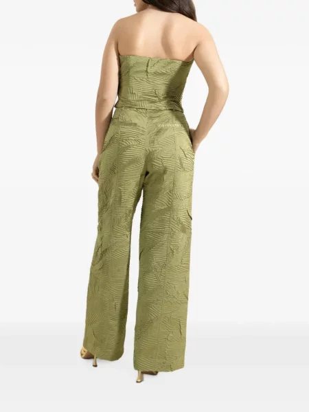 Pantaloni Ulla Johnson din satin verde