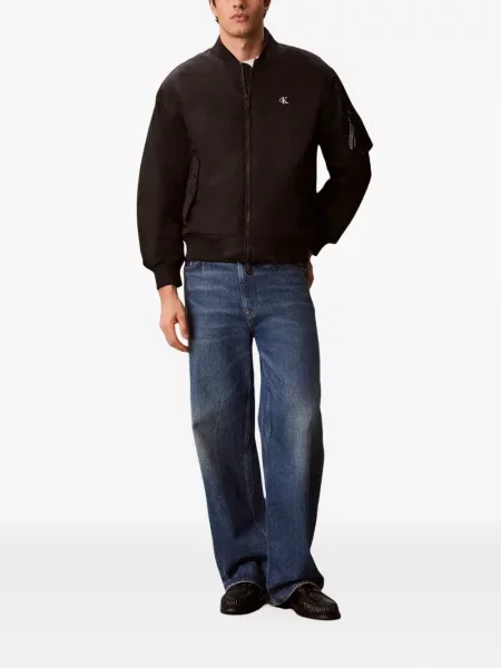 Geacă bomber Calvin Klein cu autograf negru