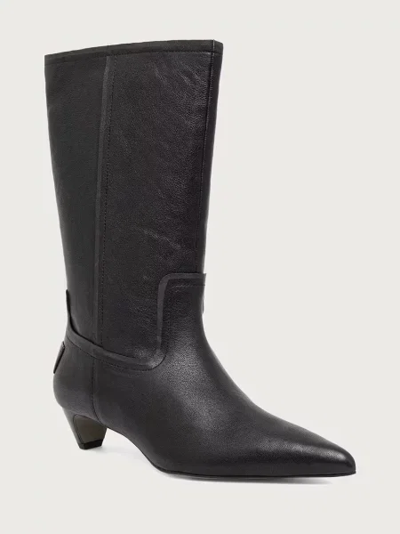 AllSaints botine pentru femei din piele Veda Boot negru