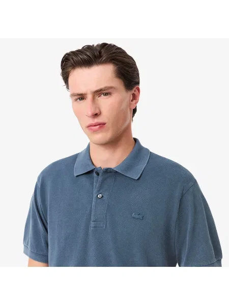 Классическое поло Lacoste голубое