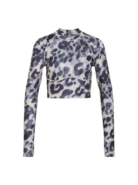 Koszulka adidas by Stella McCartney Training Longsleeve Crop Printed czarna