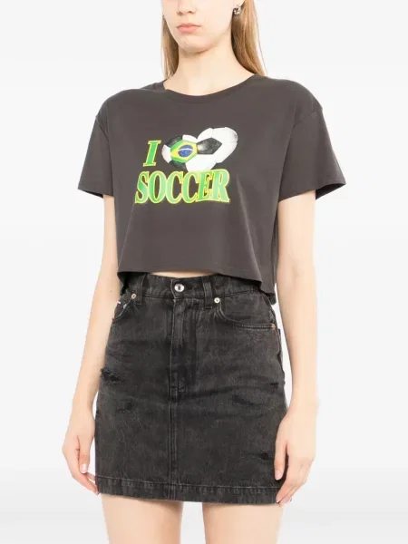 Decupat tricou Melt cu imagine gri