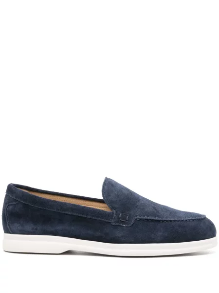 Pantofi loafer Doucal's din piele de căprioară albastru
