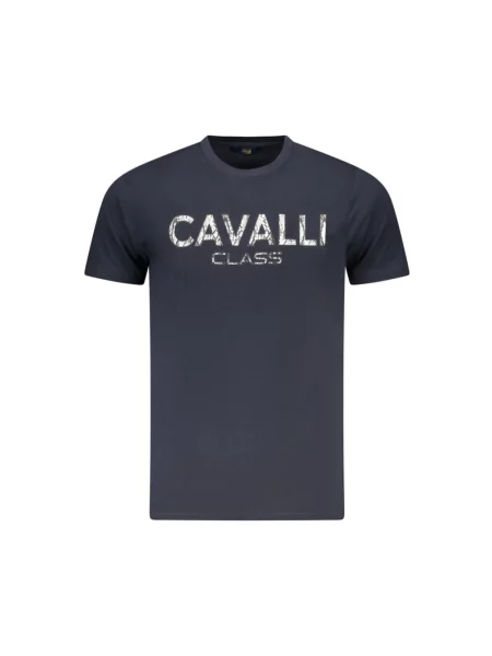 Koszulka Cavalli Class z krótkim rękawem niebieska