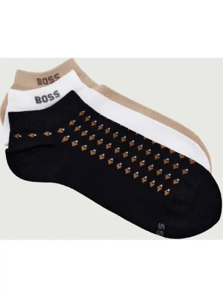 BOSS BLACK Șosete/tălpici 3 pack 3P AS Minipattern CC negru