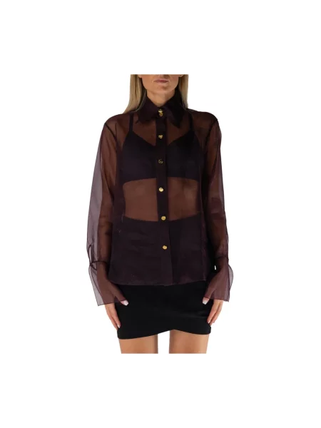 Koszula Elisabetta Franchi z organzy czerwona