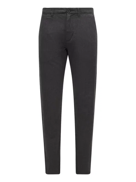 KnowledgeCotton Apparel Pantaloni eleganți Chuck metalic gri