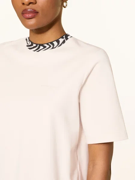 Marc Cain T-Shirt Z Obszyciem Ozdobnymi Kamykami beige beżowa