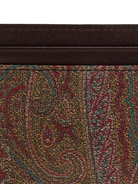 Portofel Etro cu model paisley maro