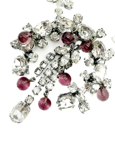 Vėrinys Jennifer Gibson Jewellery su kristalais sidabrinė