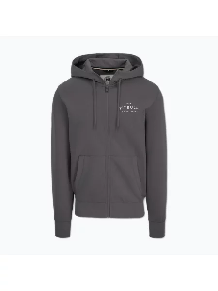 Bluza Pitbull Sampson Hooded Zip Sweatshirt graphite szara