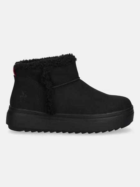 Утепленные ботинки U.s. Polo Assn. на платформе черные