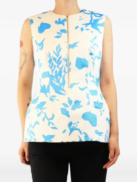 Top Emilia Wickstead cu model floral cu imagine