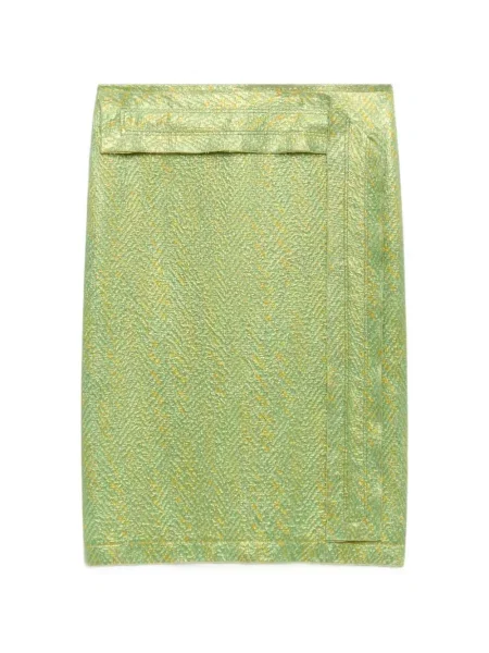 Fustă midi Marni de mătase verde