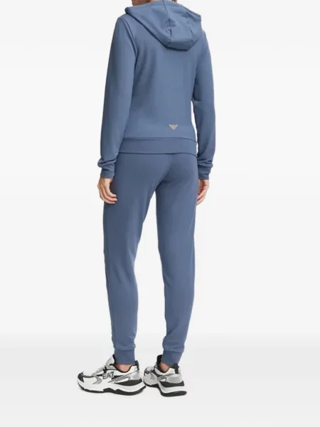 Pantaloni Ea7 Emporio Armani cu imagine alergare albastru
