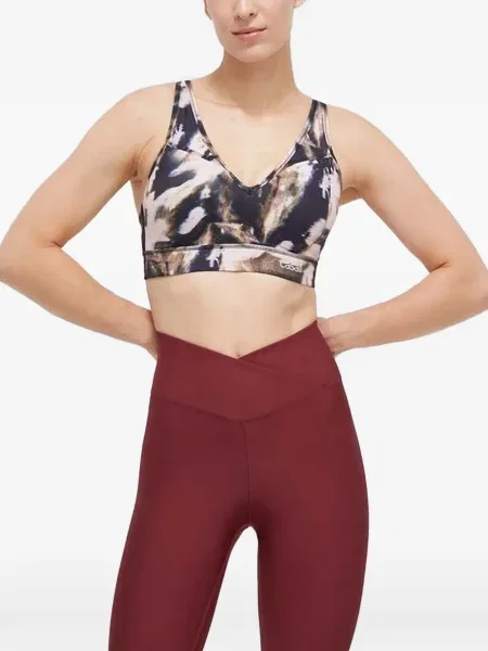 Sutien sport Casall cu imagine cu imprimeu abstract negru