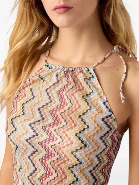 Top Missoni cu gât halter