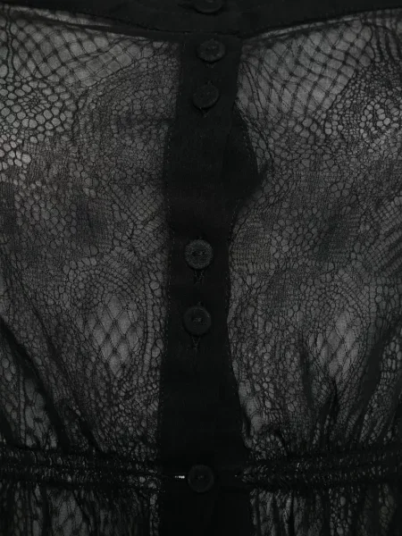 Bluza Isabel Benenato s čipkom crna