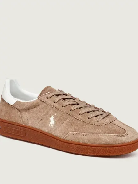 POLO RALPH LAUREN Sneakers Bedford | piele întoarsă maro