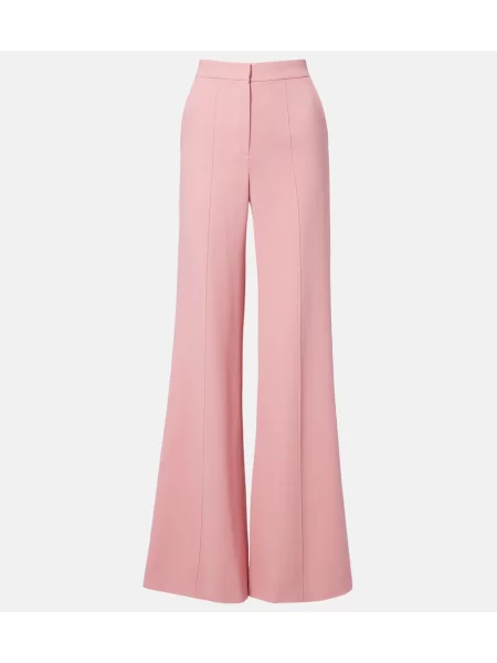Pantaloni Elie Saab cu talie înaltă roz