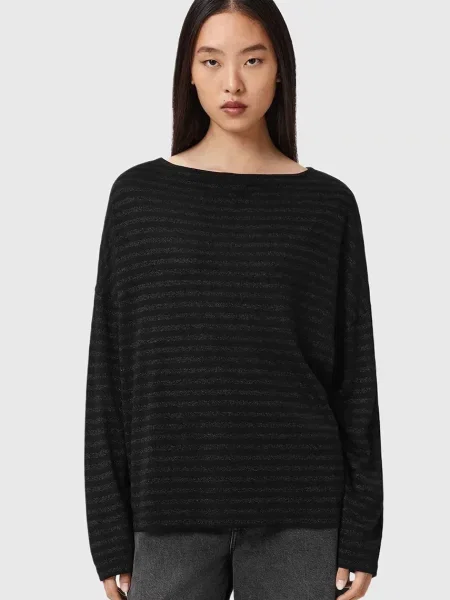 Pulover AllSaints črna