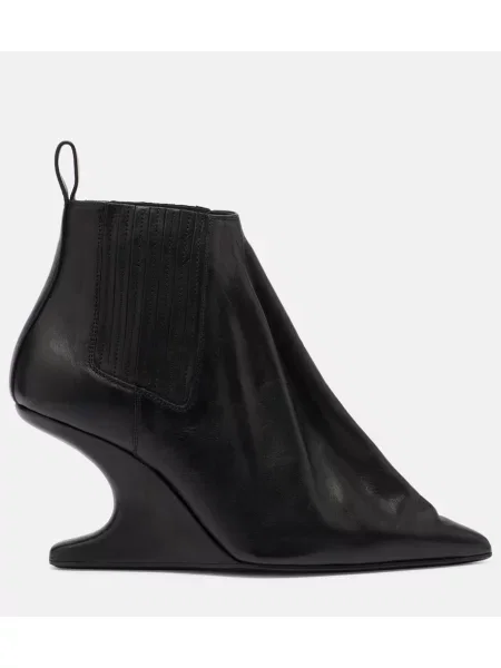 Cizme scurte Rick Owens din piele negru