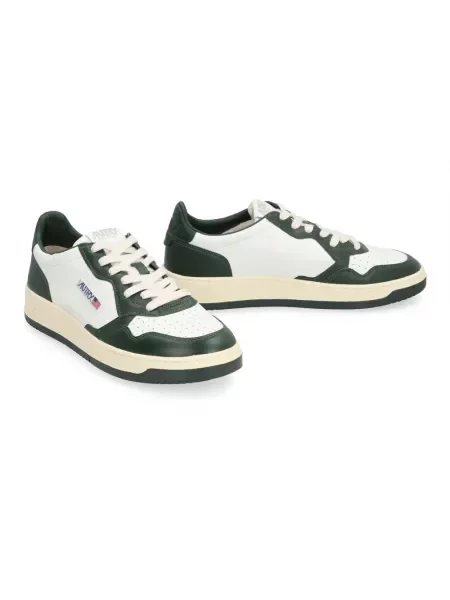 Jedwabne sneakersy Autry zielone