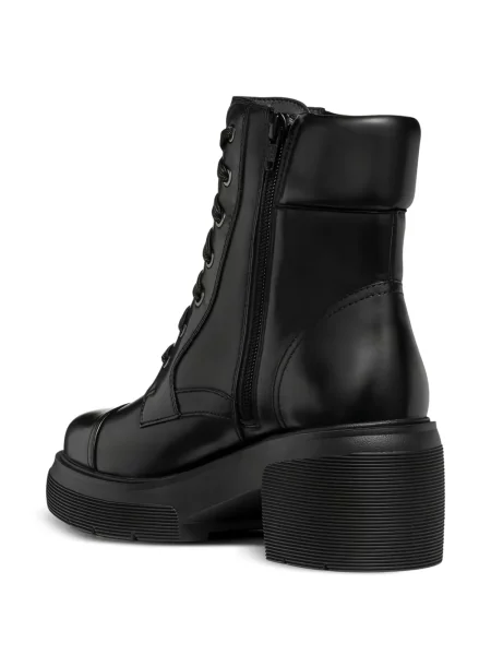 Botine Geox cu șireturi cu platformă din dantelă negru