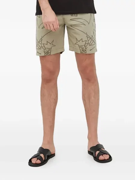 Pantaloni scurți Desigual cu imagine verde