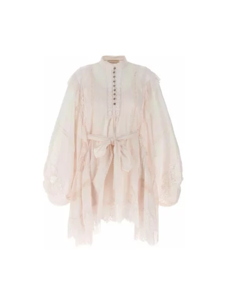 Sukienka mini Zimmermann koronkowa biznesowa beżowa