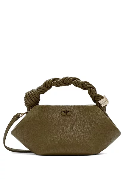 Geantă shopper Ganni verde