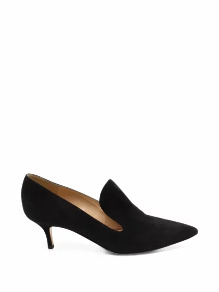 Pantofi cu toc Gianvito Rossi din piele de căprioară negru