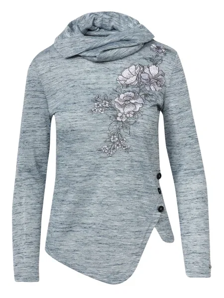 KOROSHI Sveter modrá melírovaná sivá