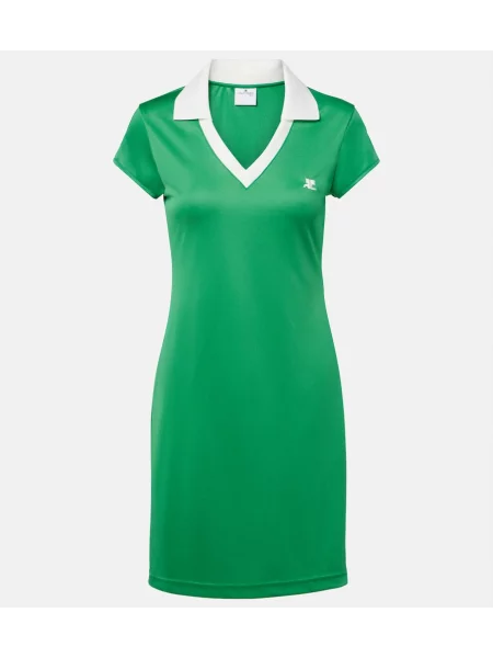 Rochie Courreges din jerseu verde