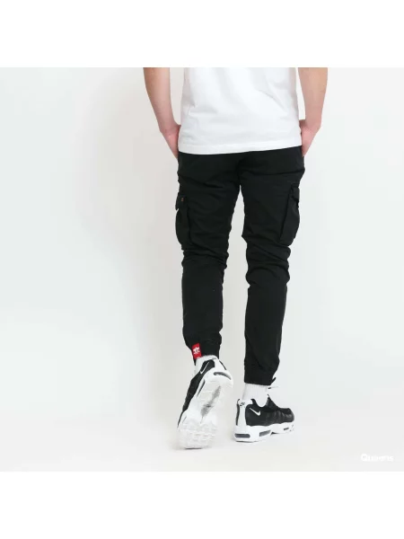 Spodnie cargo Alpha Industries Inc. z twillu z autografem czarne