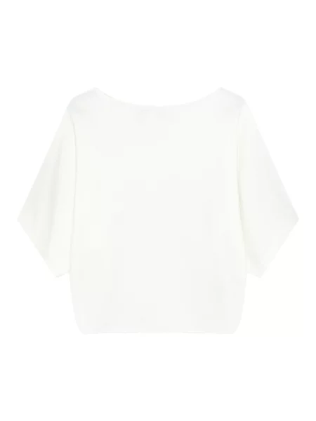 Koszulka Alpha Studio z dekoltem w łódkę beżowa