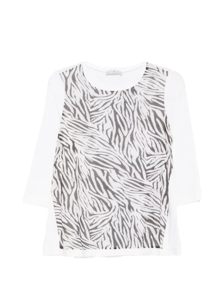 Majica Why Ci s printom sa zebra printom bijela