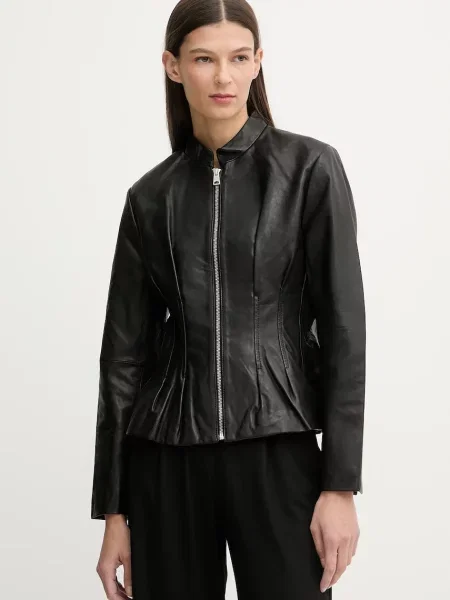 AllSaints kurtka skórzana CLO przejściowa czarny